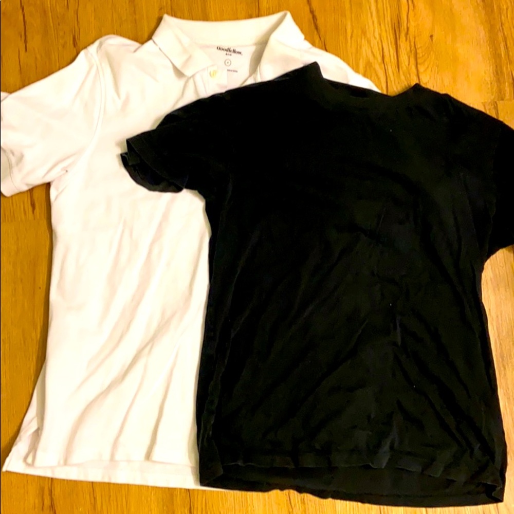 2 shirts ONE white and ONE black